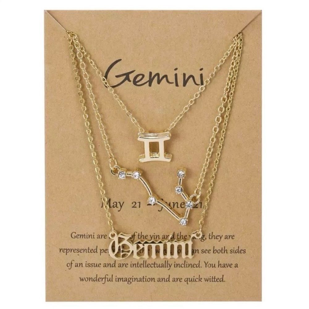 GEMINI‎  3 PIECE SET ZODIAC, CONSTELLATION, SIGNATURE NECKLACES
